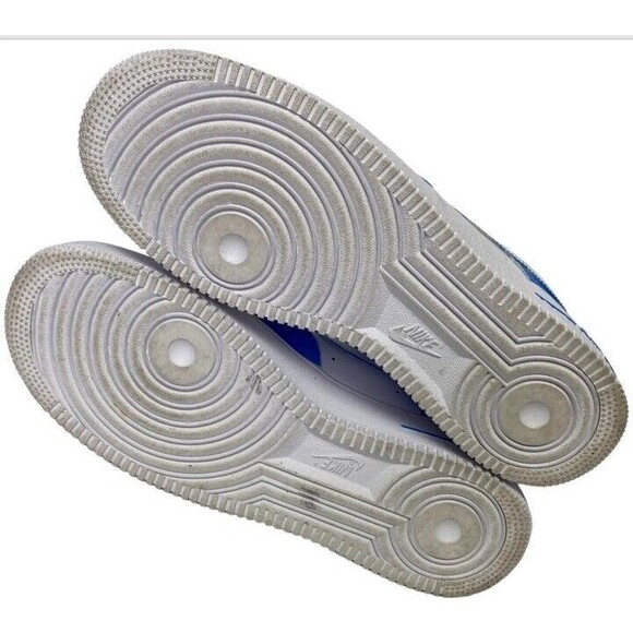 Nike Air Force 1 '07 CW2288-111 White Blue Sneakers Size US 11 Mens 12.5 Women - Picture 9 of 12